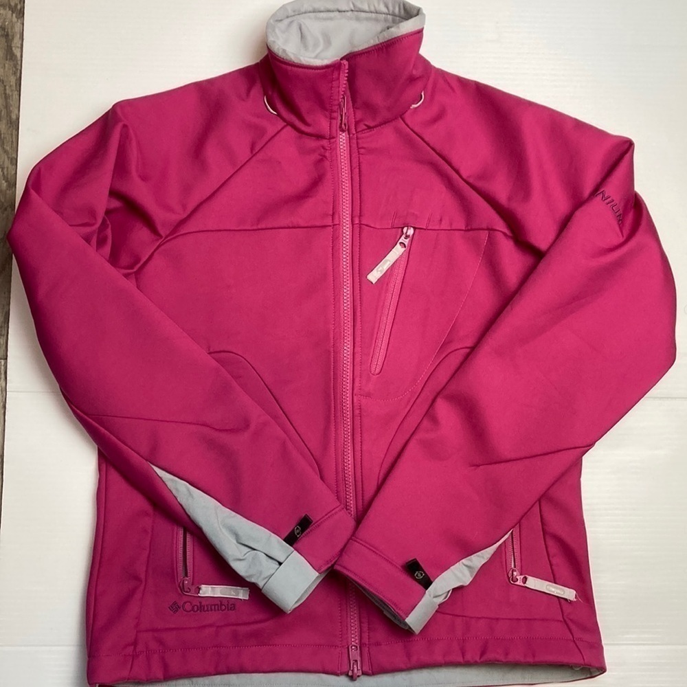 COLUMBIA pink soft shell jacket hiking outdoor sport